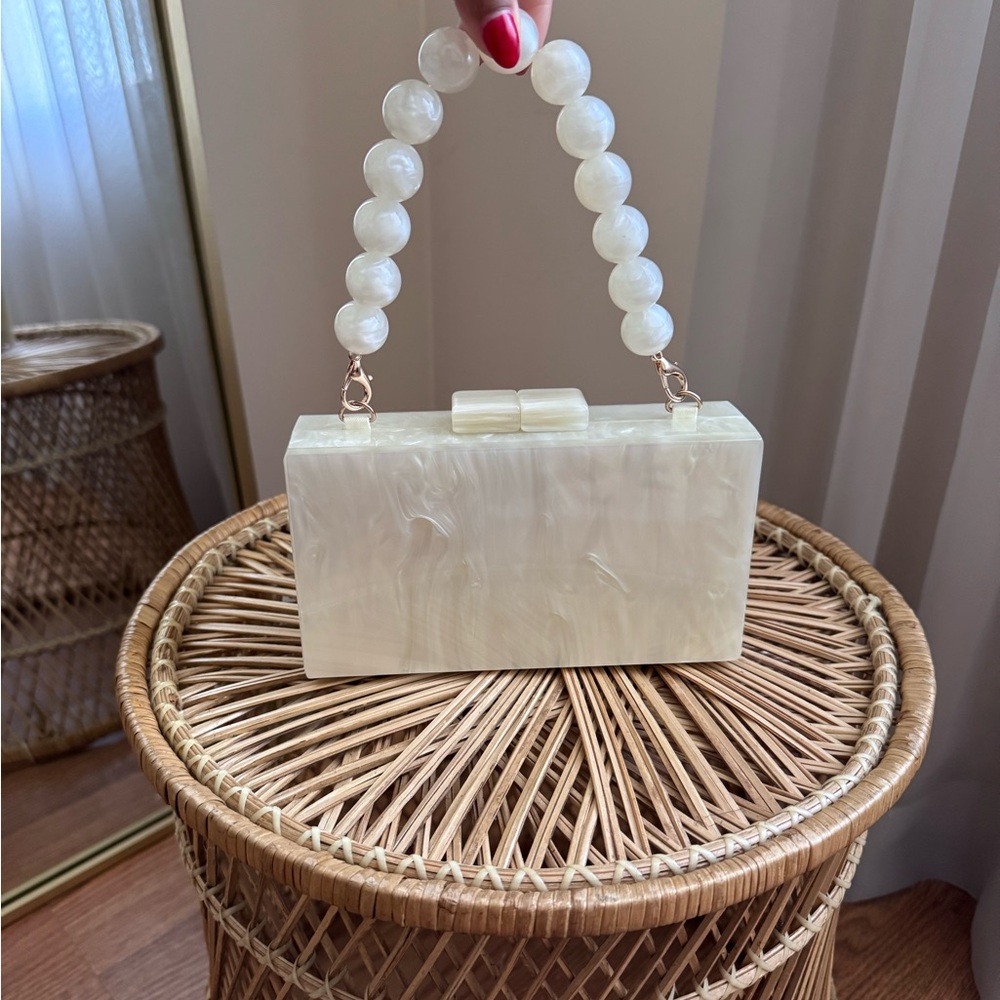 A New Day Marble Resin Clutch Bag - Picture 5 of 12